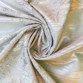 Sahsa Haute Couture Floral Silver Jacquard Brocade Evening and Event Dress Fabric 150cm x 100cm - 30196 Dior014