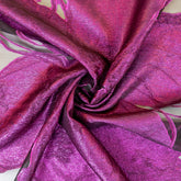 Sahsa Haute Couture Organza Embroidered Floral Painting Flower Patterned Evening and Event Dress Fabric - Pink 150cm x 100cm - 32337 40121